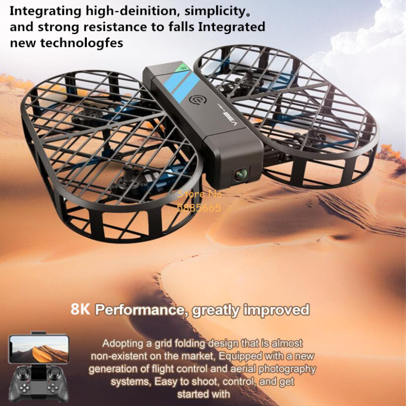 Drone Rc Helicopter With Camera - Cámara HD 8K 360 ° Protección
