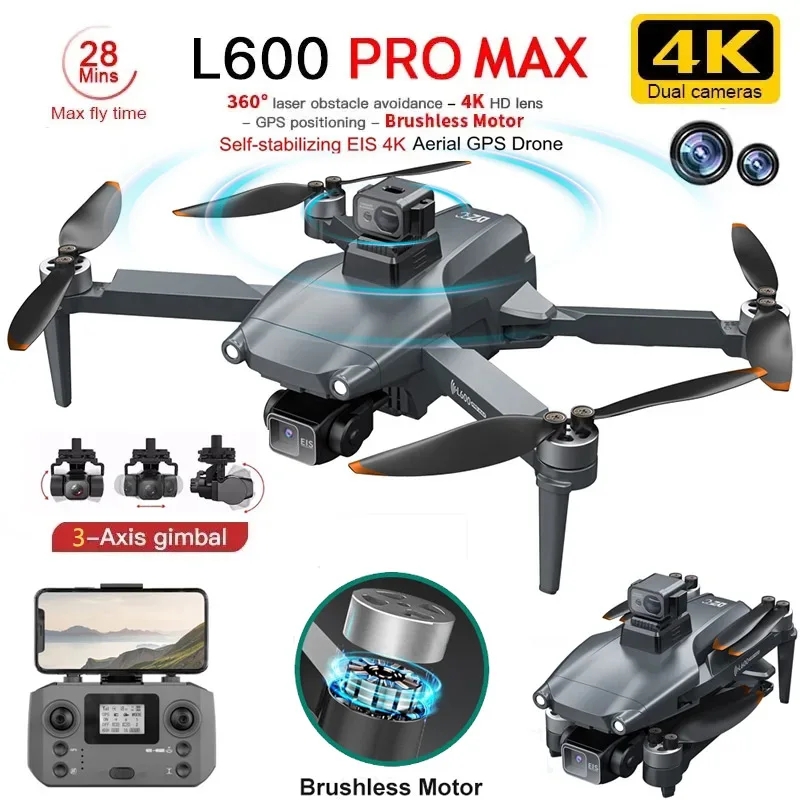 Drone Rc Plegable - L600 PRO MAX GPS Drone profesional