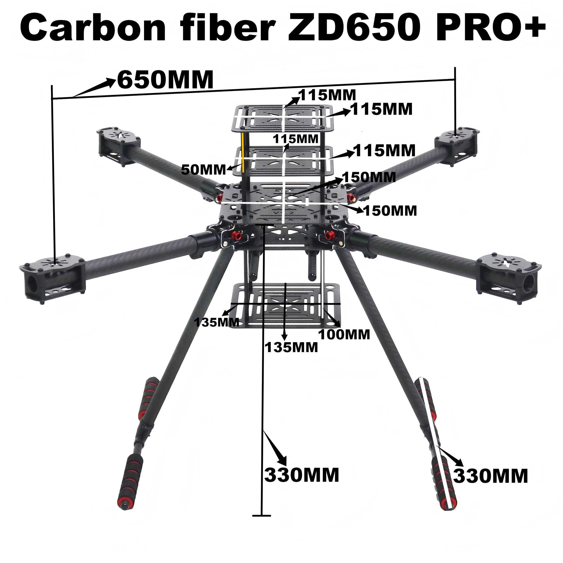 Heavy Lift Drone Frame - RCtoSky ZD650 PRO+ 650mm Ardupilot Marco