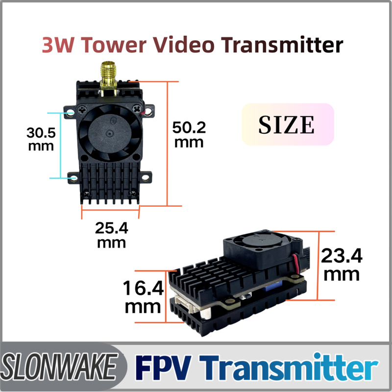 Vtx Video Transmitter - SLONWAKE 5,8G 3000mW simulación VTX FPV