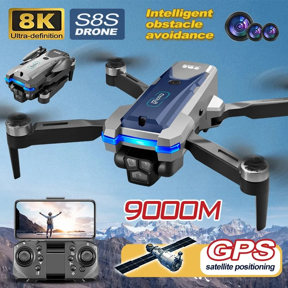 Drone Rc Plegable - Dron plegable S8S con GPS, 5G,
