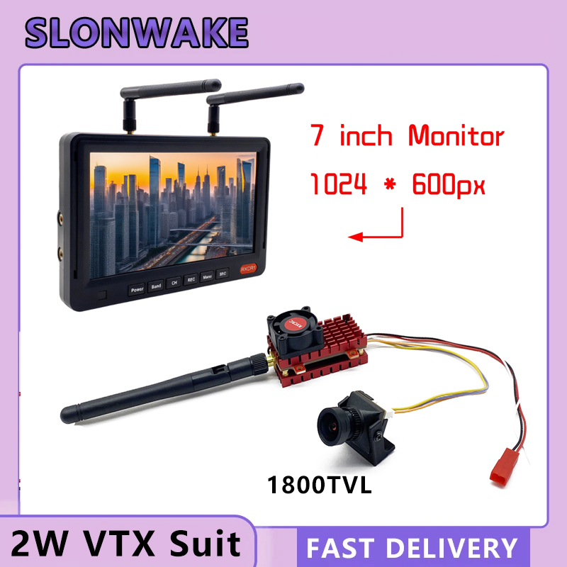 SLONWAKE 5,8G 2W VTX FPV 1800T - Drone Rc Plegable reseña y precio