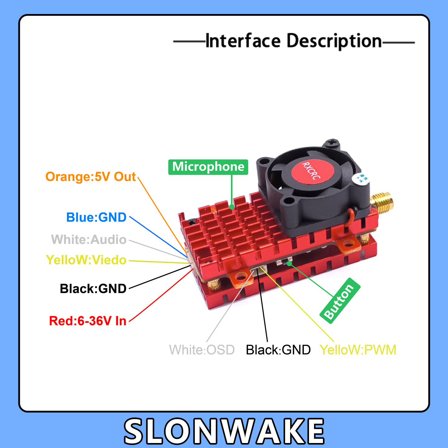 SLONWAKE 5,8G 2W VTX FPV 1800T - Drone Rc Plegable reseña y precio