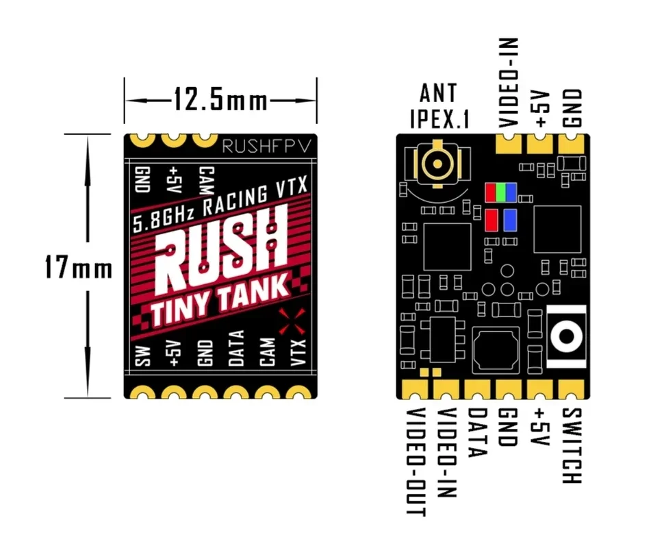 RUSHFPV Tiny Tank VTX 5.8GHz 3 - Vtx Video Transmitter reseña y precio